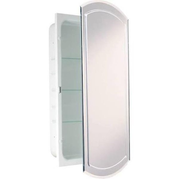 Head West Head West 8209 16 x 26 in. Recessed V-Groove Beveled Eclipse Medicine Cabinet Mirror - White 8209